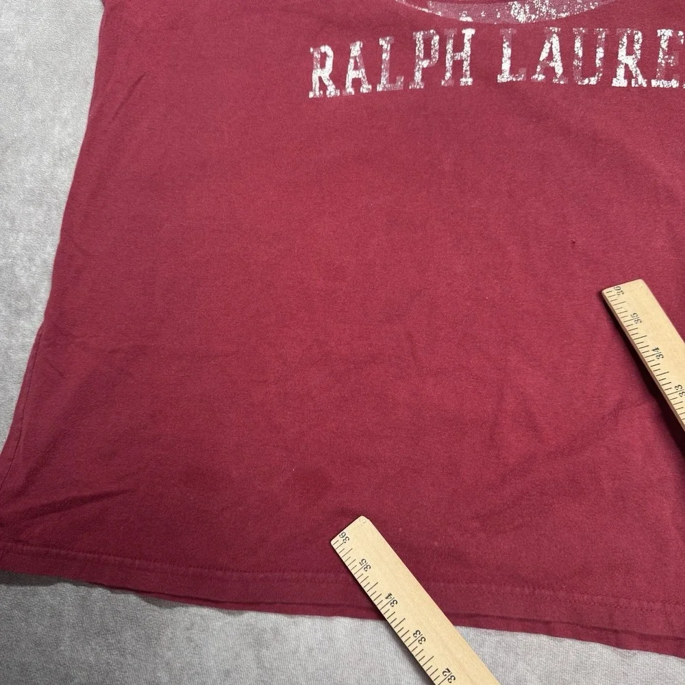 Polo Jeans Ralph Lauren 1967 Football Graphic Long Sleeve Shirt Mens L FLAW*